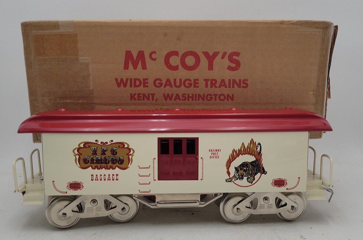 McCoy 255B Standard Gauge Circus Baggage Car EX/Box