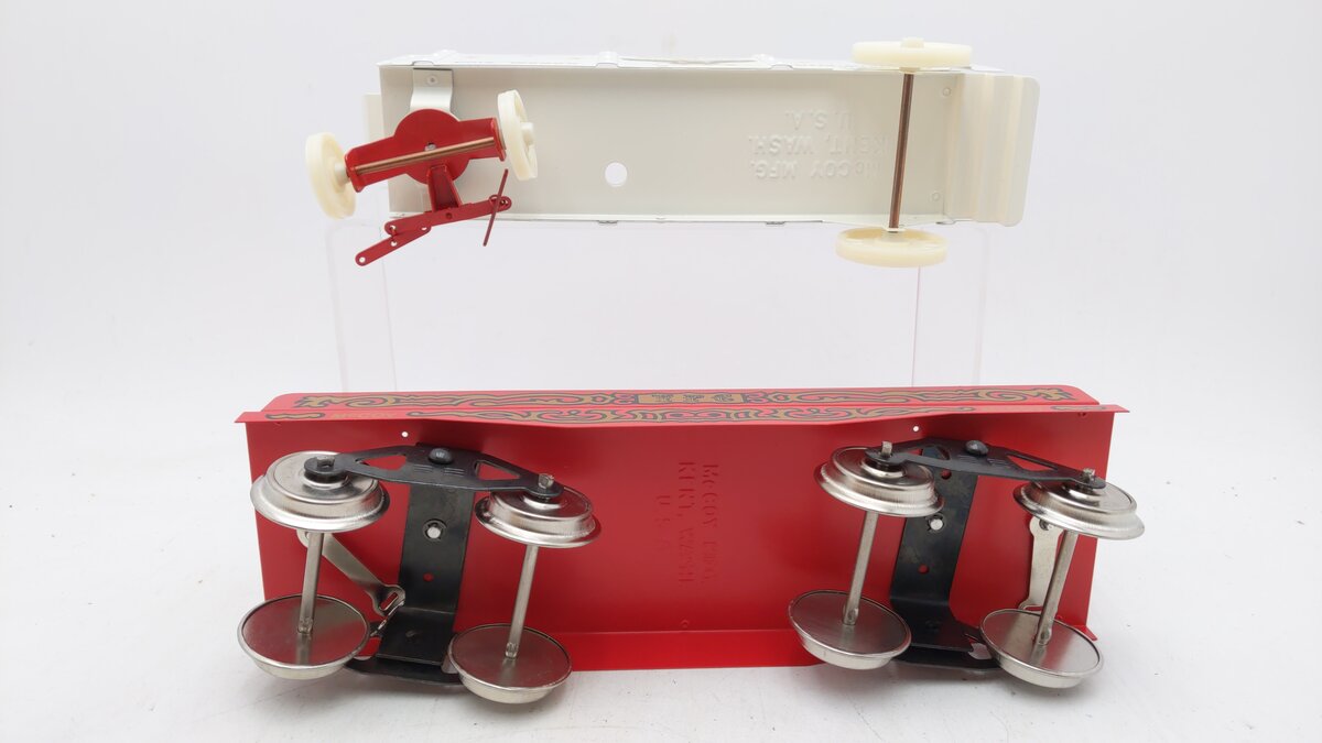 McCoy 256 Standard Gauge Flatcar with Pole Wagon LN
