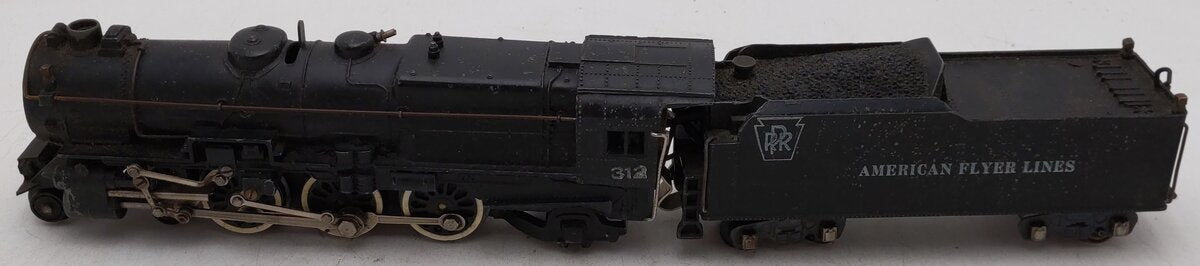 American Flyer 312 VIntage S PRR 4-6-2 Die-Cast Steam Locomotive & Tender/Box