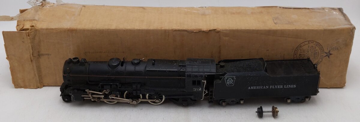 American Flyer 312 VIntage S PRR 4-6-2 Die-Cast Steam Locomotive & Tender/Box