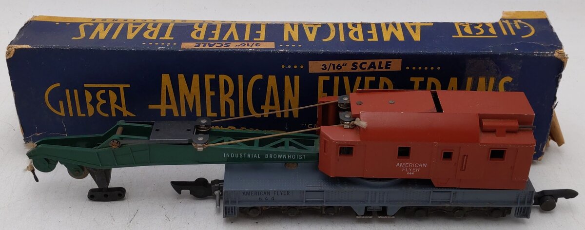 American Flyer 644 Vintage S Brownhoist Industrial Crane Car VG/Box