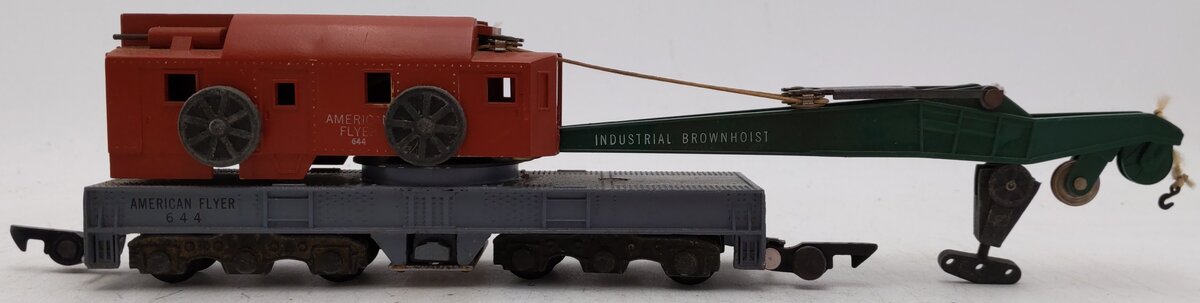 American Flyer 644 Vintage S Brownhoist Industrial Crane Car VG/Box