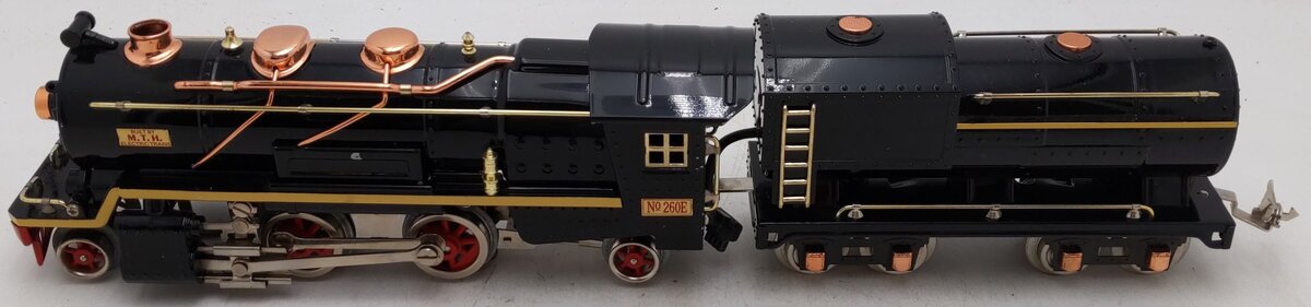MTH 10-3002-1 O Gauge Tinplate 260E Steam Locomotive & Tender w/PS1 EX/Box