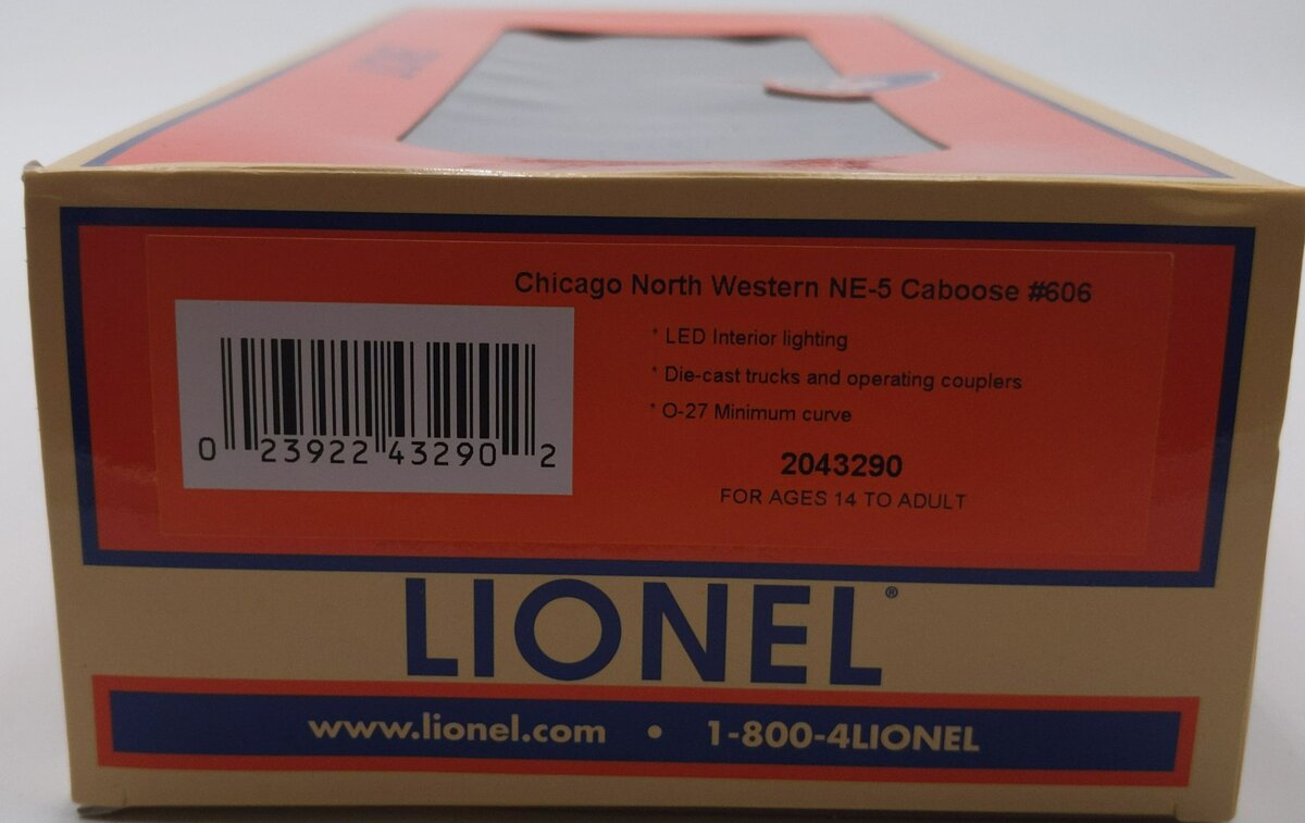 Lionel 2043290 O Chicago and North Western NE-5 Caboose #606