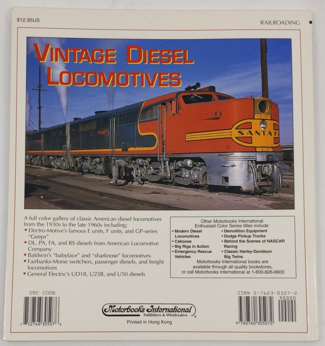 Vintage Diesel Locomotives Paperback Book By Mike Schafer EX
