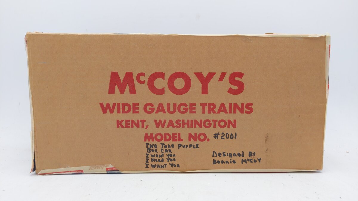 McCoy 2001 Standard Scale "I Want, I Need, I Love" Box Car EX/Box