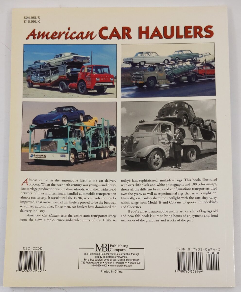 American Car Haulers Paperback Book By Richard J. Copello EX
