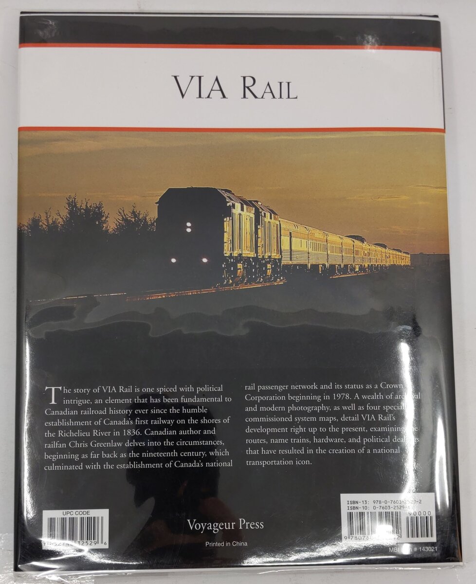 MBI Railroad Color History VIA Rail Hardcover Book By Christopher C.N. Greenlaw EX