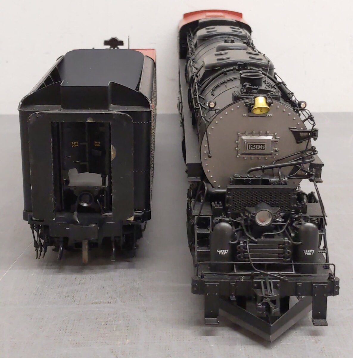 Boo-Rim Precision O Brass WM 2-6-6-4 M-2 Steam Locomotive & Tender #1206 2-Rail EX/Box