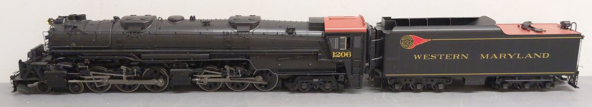 Boo-Rim Precision O Brass WM 2-6-6-4 M-2 Steam Locomotive & Tender #1206 2-Rail EX/Box