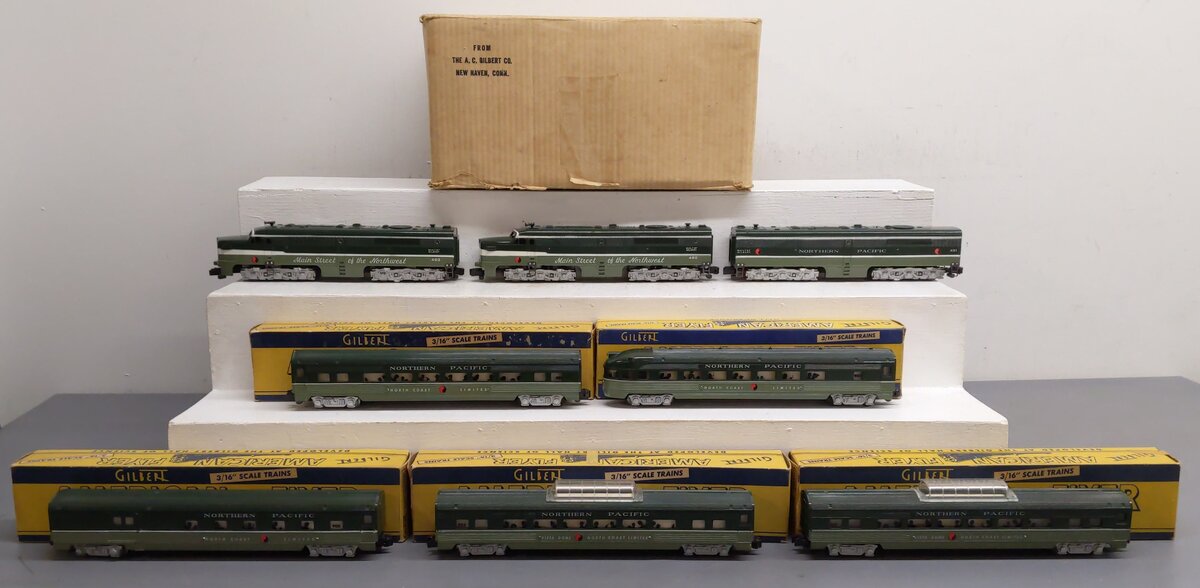 American Flyer 5685RH Vintage S Vista Dome Limited Northern Pacific Diesel Set EX/Box