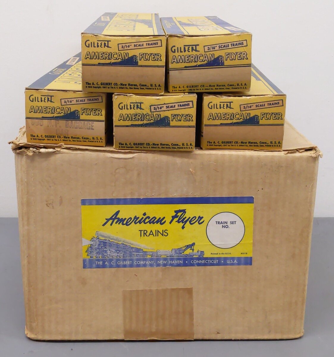 American Flyer 5685RH Vintage S Vista Dome Limited Northern Pacific Diesel Set EX/Box