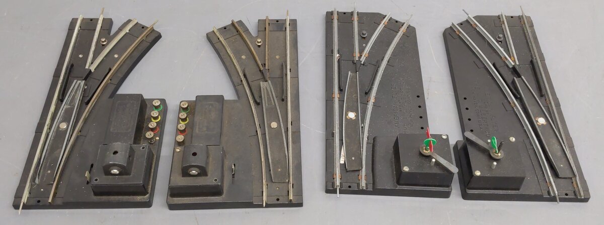 American Flyer Vintage S Postwar Left & Right Switches #720 & 722A [4] VG/Box