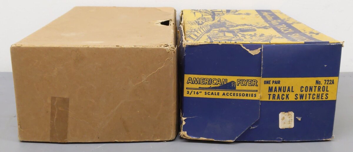 American Flyer Vintage S Postwar Left & Right Switches #720 & 722A [4] VG/Box