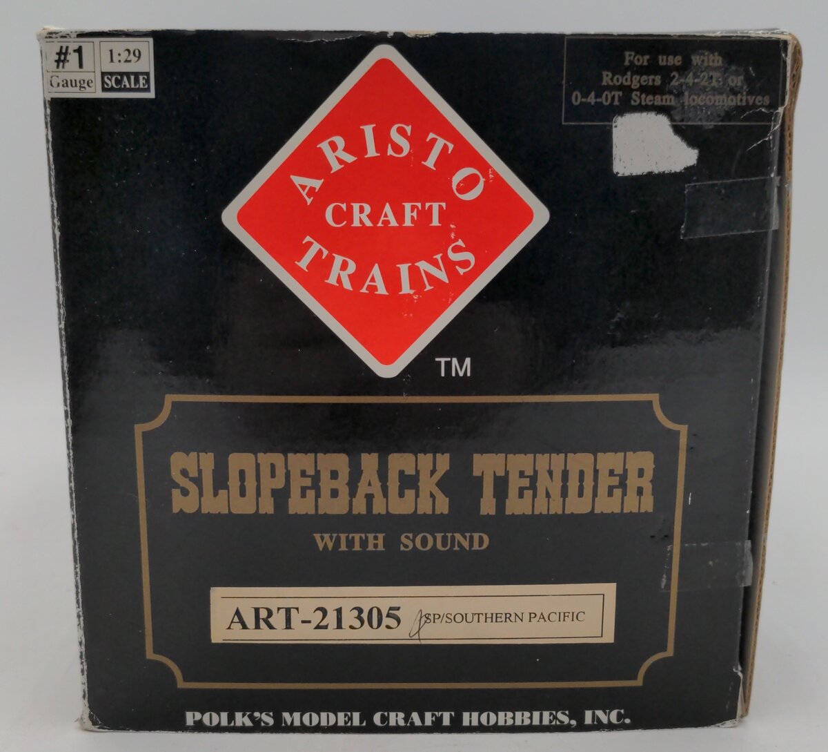 Aristo-Craft 21305 G Scale Southern Pacific Slopeback Tender EX/Box