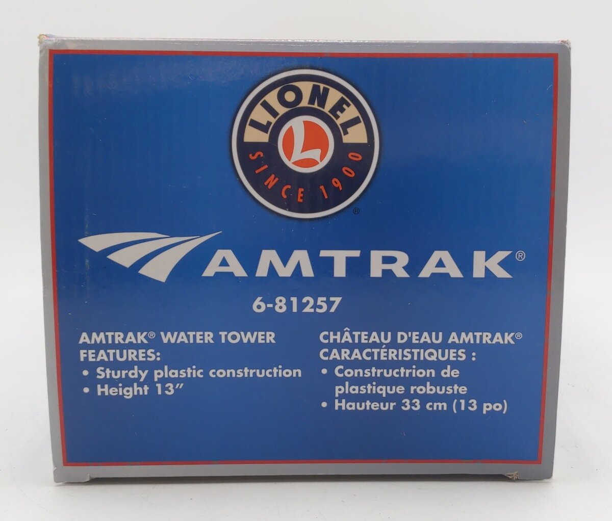 Lionel 6-81257 O Amtrak 13" Tall Water Tower