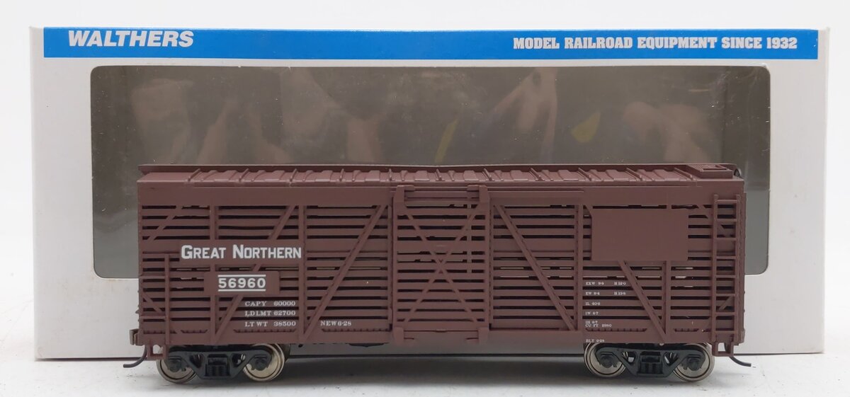 Walthers 931-1682 HO Scale Great Northern 40' Stock Car #56960 LN/Box