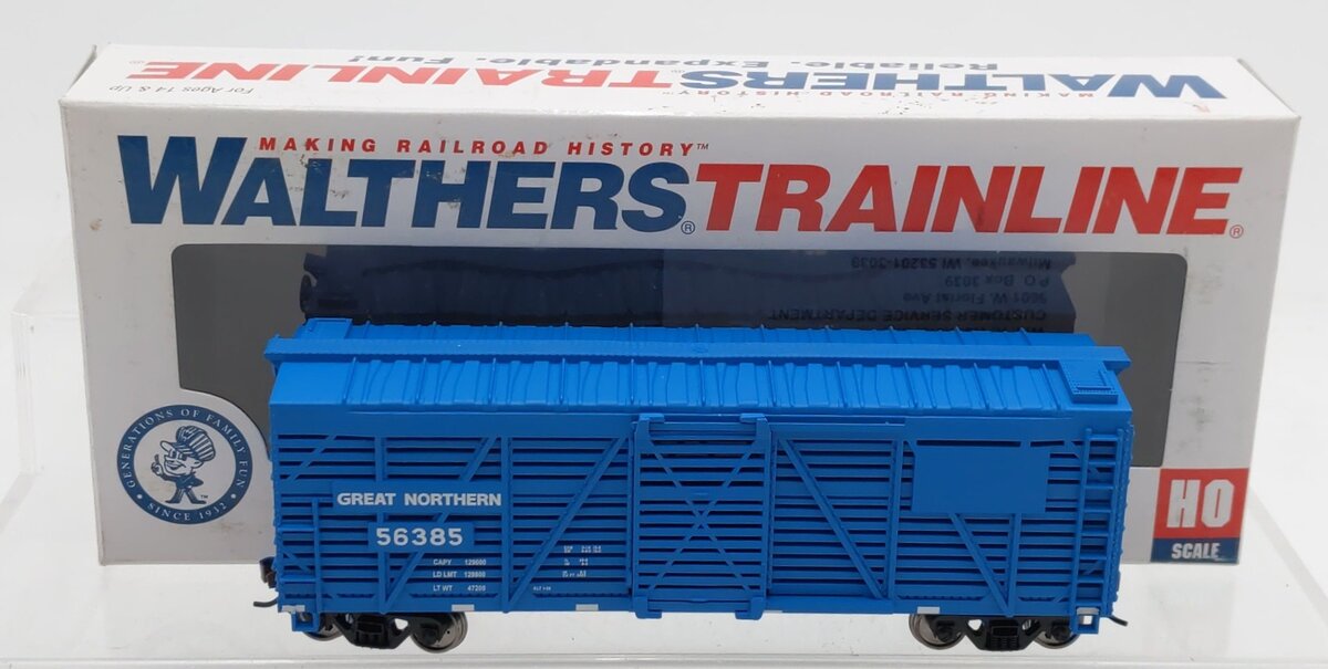 Walthers 931-1686 HO Great Northern 40' Stock Car #56385 EX/Box