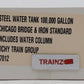 Tichy 7012 HO Scale 100,000 Gallon Version Standard Steel Water Tank Plastic Kit EX/Box