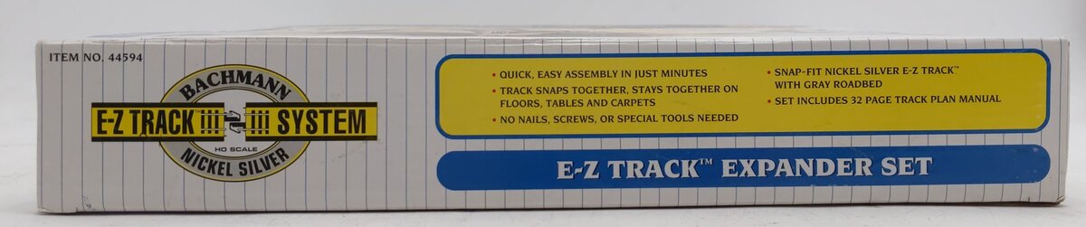 Bachmann 44594 HO Nickel Silver E-Z Track System Layout Expansion Pack EX/Box