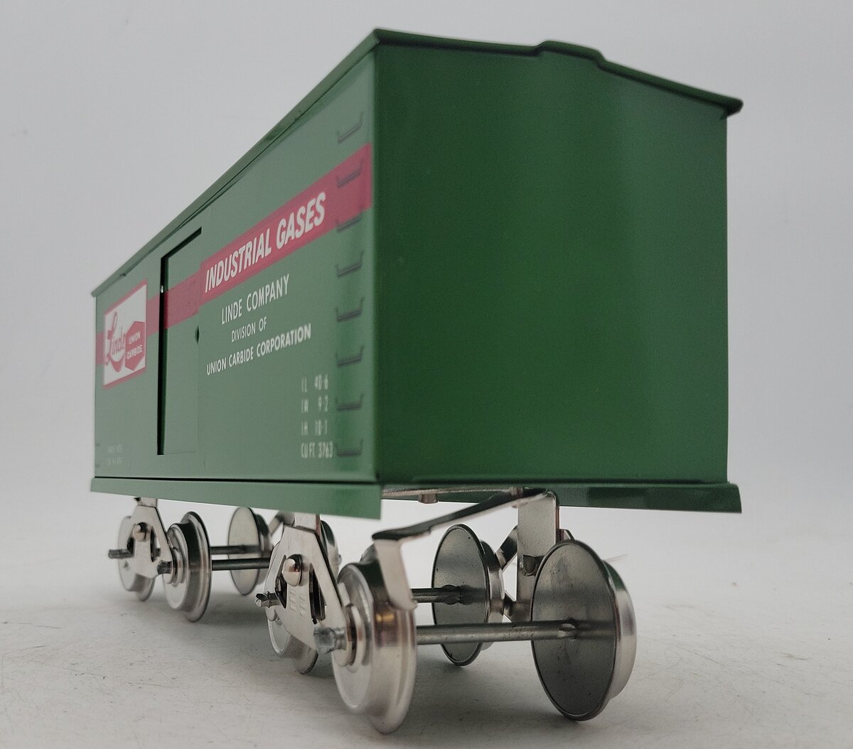 McCoy 267 Standard Gauge Linde Union Cabide Industrial Gases Box Car EX/Box