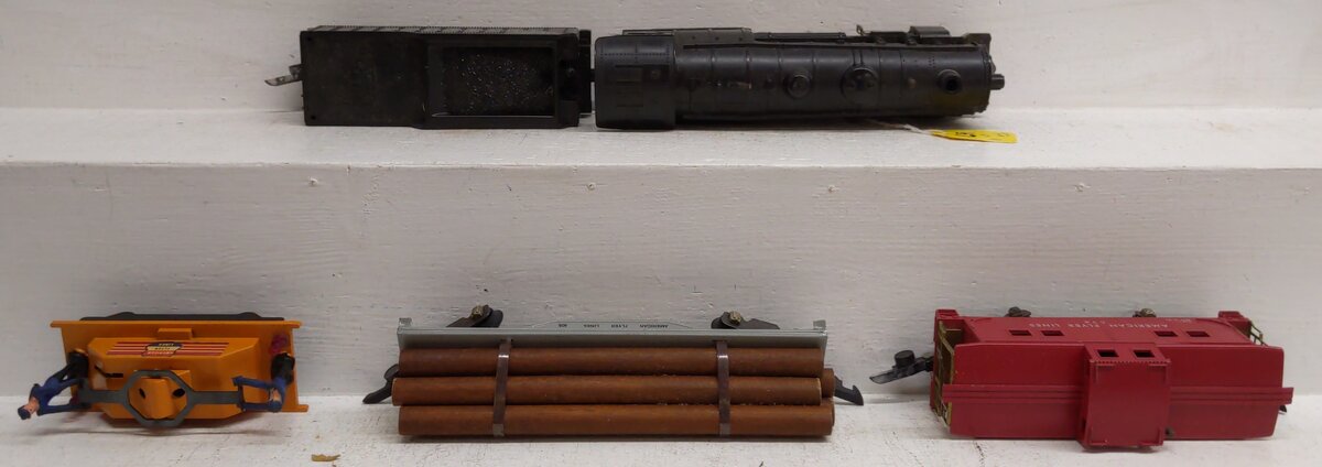 American Flyer 5301T Vintage S Steam Freight Set # 301, 605, 638 & 740 [4] VG/Box