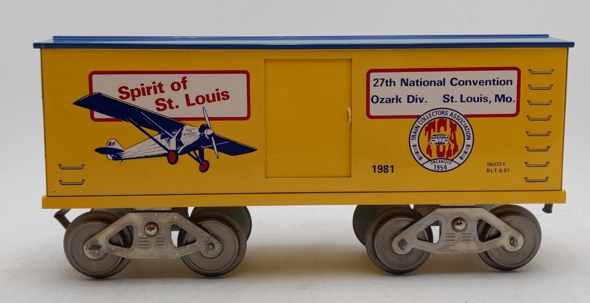 McCoy 1000-81 STD Gauge 1981 Spirit of St. Louis TCA Boxcar LN/Box