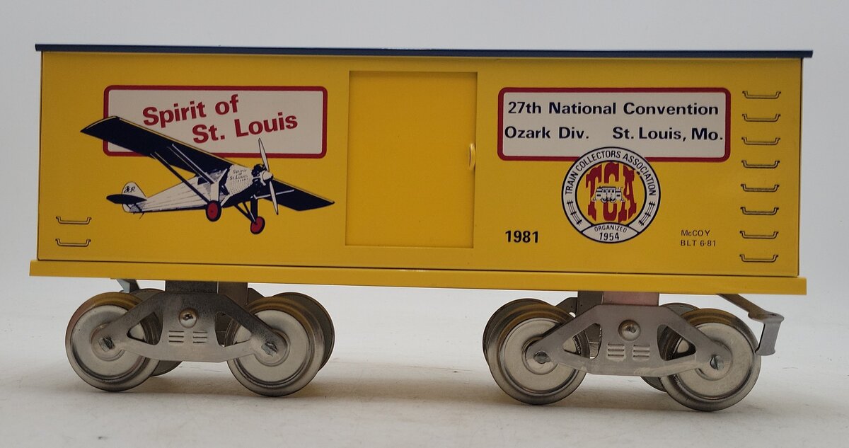 McCoy 1981 Standard Gauge Spirit of St. Louis Boxcar EX/Box