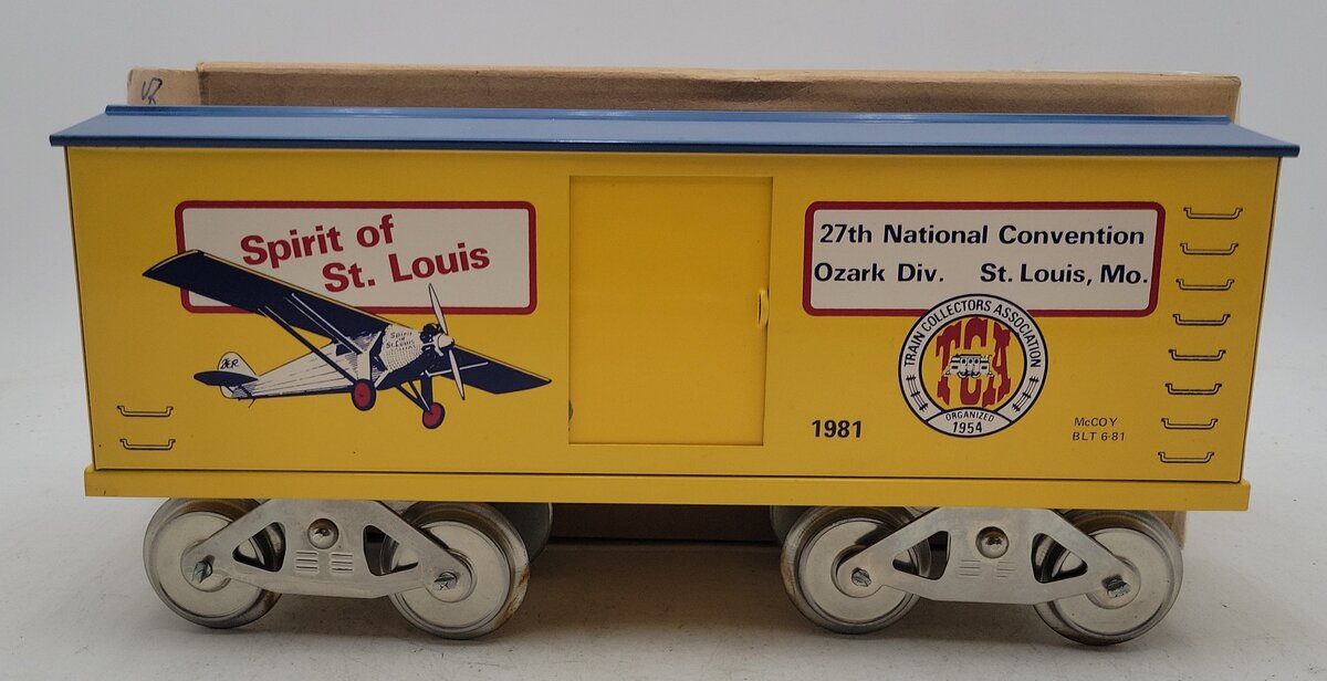 McCoy 1981 Standard Gauge Spirit of St. Louis Boxcar EX/Box