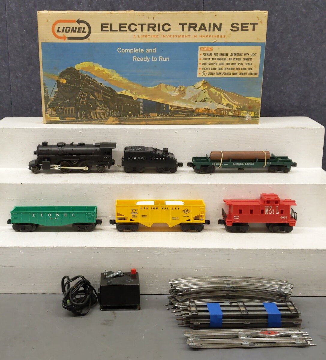 Lionel 11520 Vintage O 242 Steam Locomotive Set VG/Box