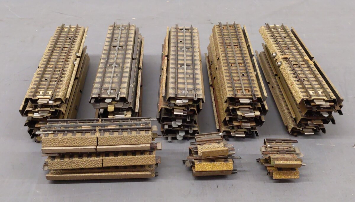 Marklin HO Scale M Track Assorted Straight Track Sections [100] VG