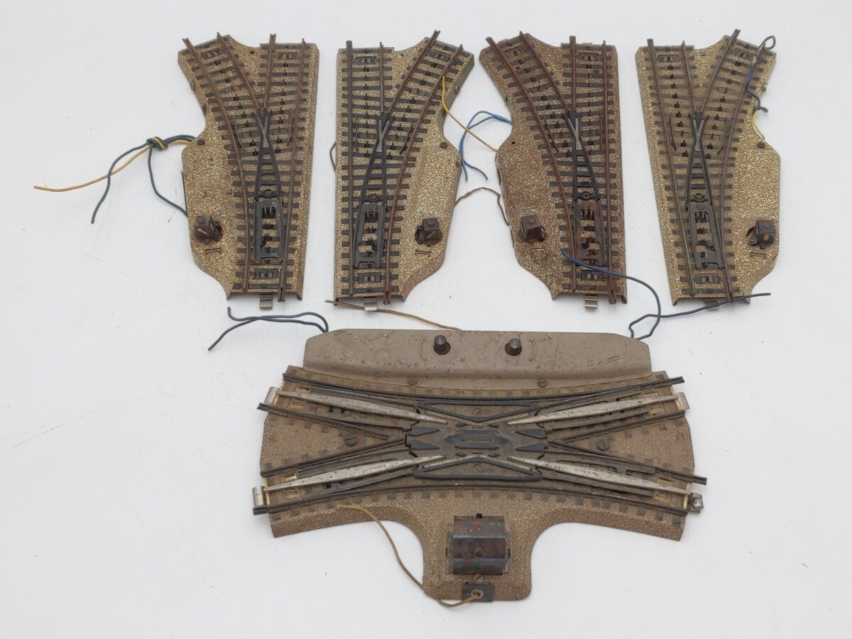 Marklin HO Scale Assorted Track Switches [5] VG