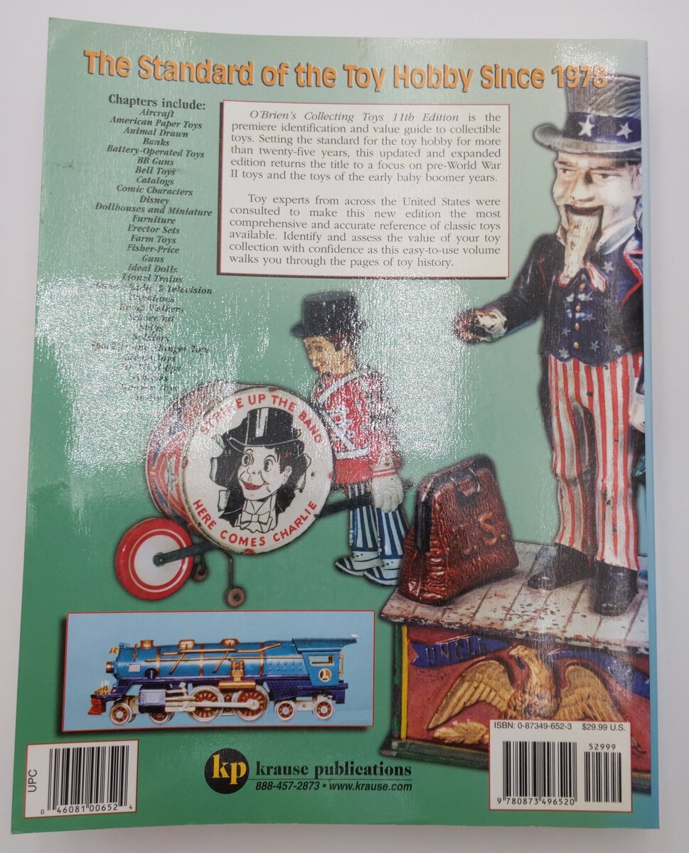 O'brien's Collecting Toys 11th Edition Paperback Book By Karen O'Brien EX