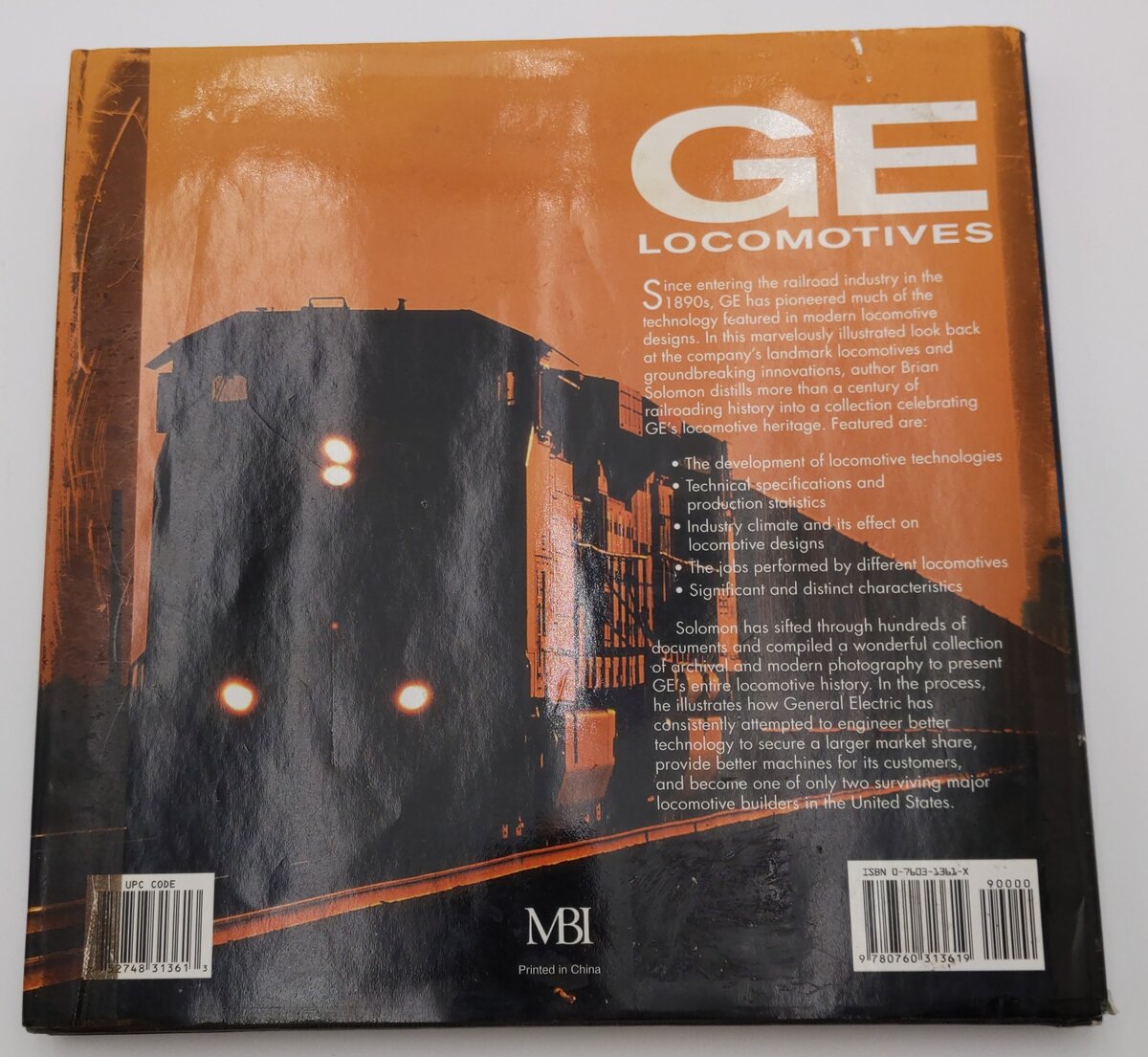 GE Locomotives Hardcover Book By Brian Solomon VG