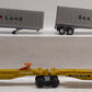 Lionel 6-16345 O TTUX Flatcar with 2 Sea Land Trailers #16345 #16346 EX