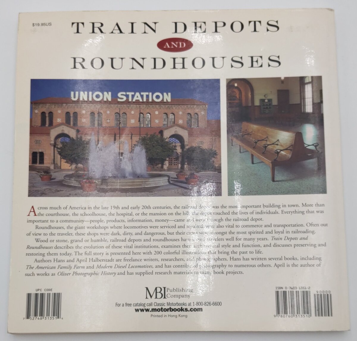 Train Depots And Roundhouses Paperback Book By Hans And April Halberstadt VG