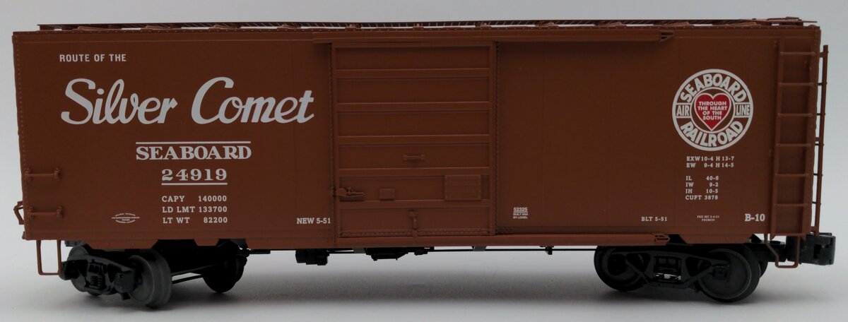Lionel 6-52325 O Gauge Seaboard "Silver Comet" TCA PS-1 Box Car #24919 EX/Box