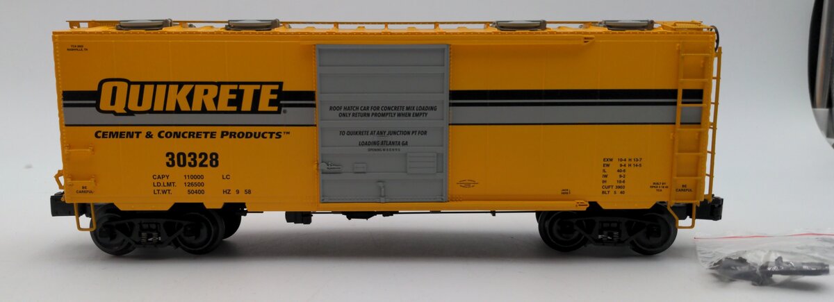 Lionel 2201040 O Gauge 2022 TCA Quikrete PS1 Box Car w/ Roof Hatch #30328 EX/Box