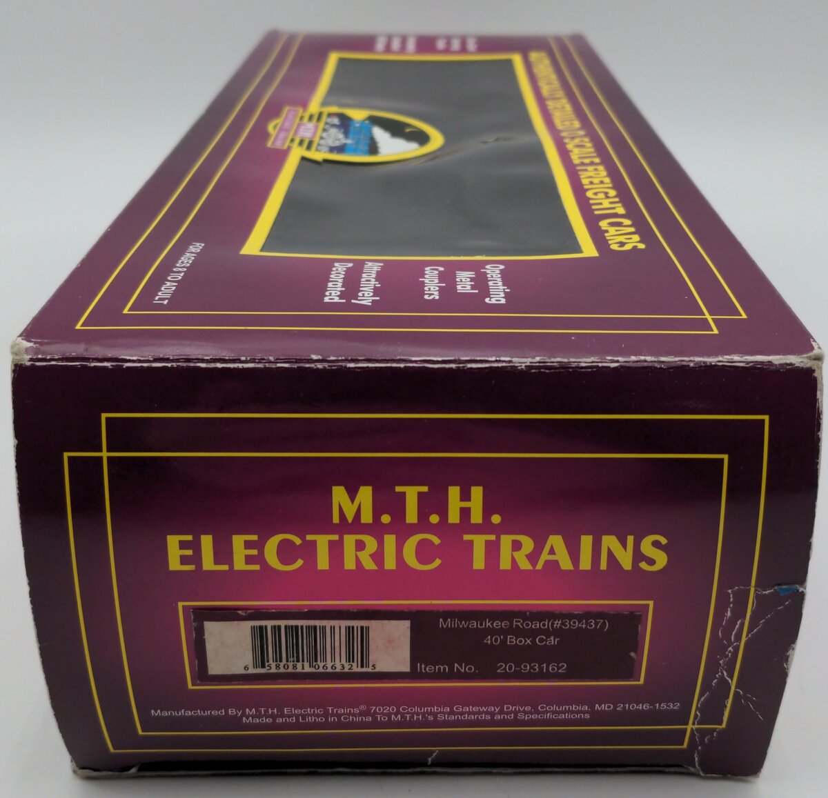 MTH 20-93162 O Gauge Milwaukee Road 40' Boxcar #39437 EX/Box