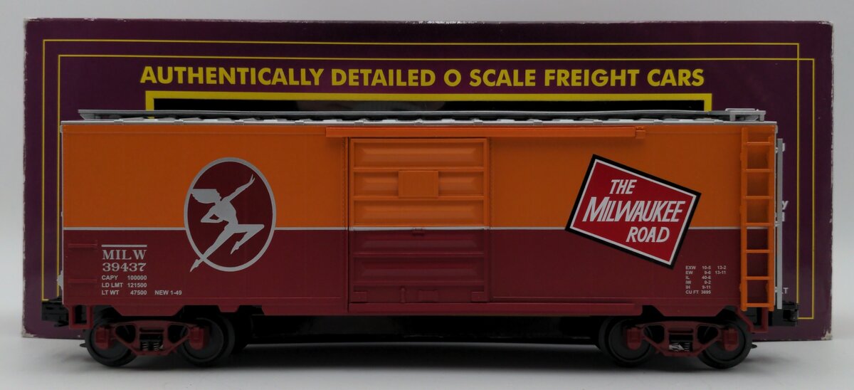 MTH 20-93162 O Gauge Milwaukee Road 40' Boxcar #39437 EX/Box