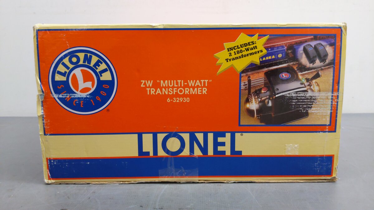 Lionel 6-32930 ZW Multi-Watt Transformer with Two 180 Watt Transformers EX/Box