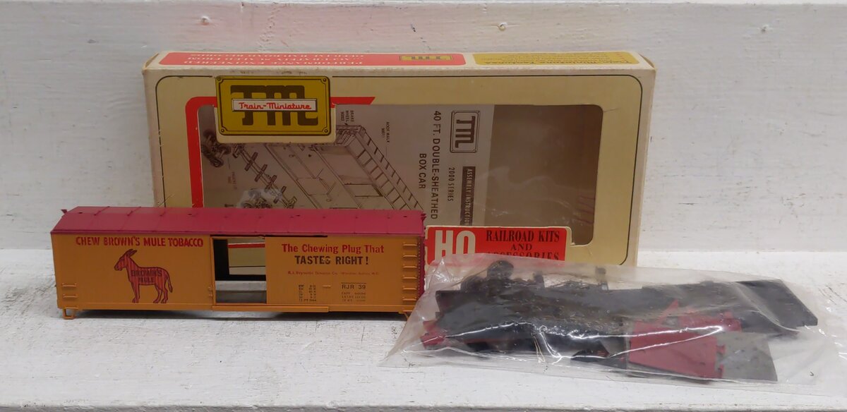 Train Miniature HO Tobacco Road Series Boxcar Kits: 2253, 2254, 2711 [3] EX/Box