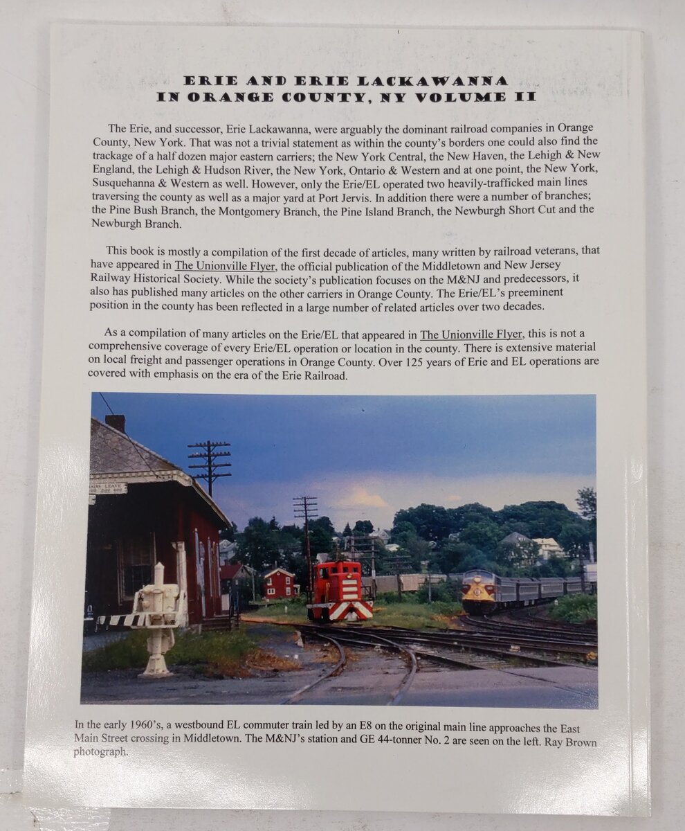 Erie & Erie Lackawanna In Orange County, NY Vol.2 Paperback Book EX