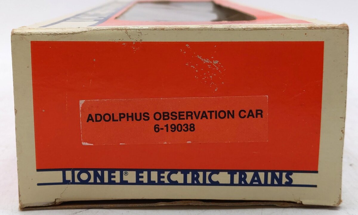 Lionel 6-19038 O Gauge Adolphus Observation Car MT/Box