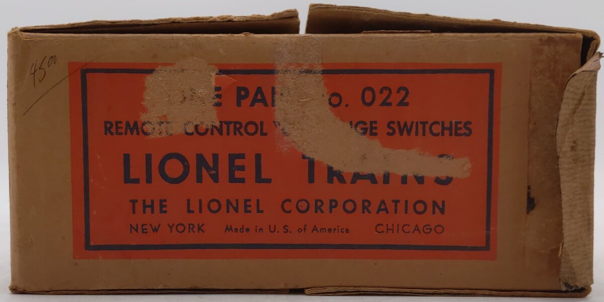 Lionel O22 Vintage O Switch Right Hand Remote Control Switch (2)/Box