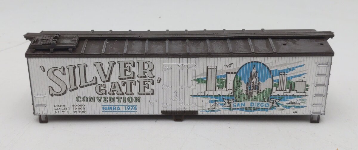 Train Miniature 1974 HO Silver Gate Convention Box Car Kit EX