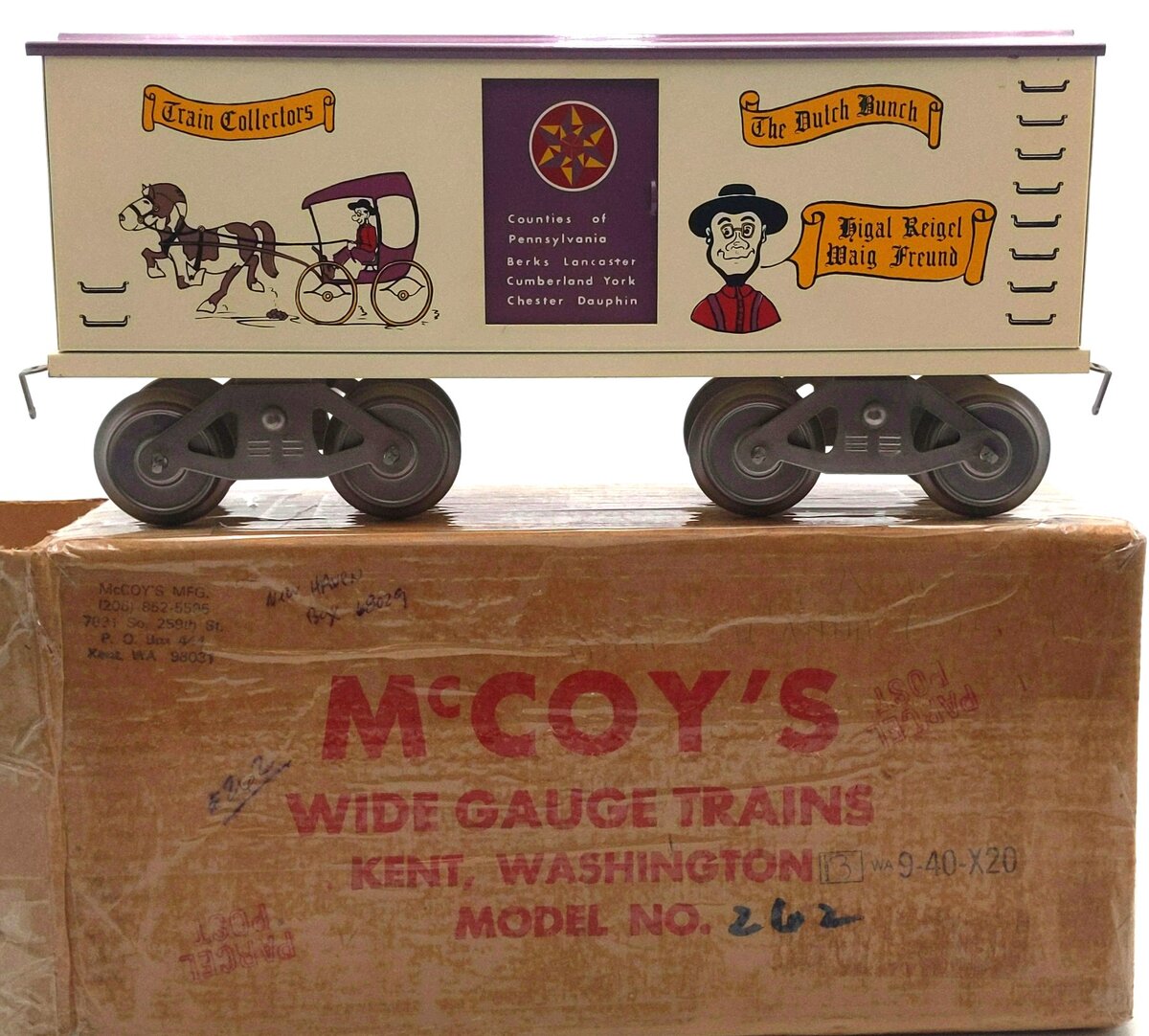 McCoy Standard Gauge "The Dutch Bunch" Boxcar EX/Box