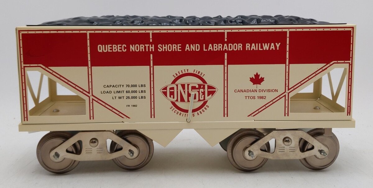 McCoy 152 Standard Gauge Quebec North Shore and Labrador Tinplate Hopper Car EX/Box