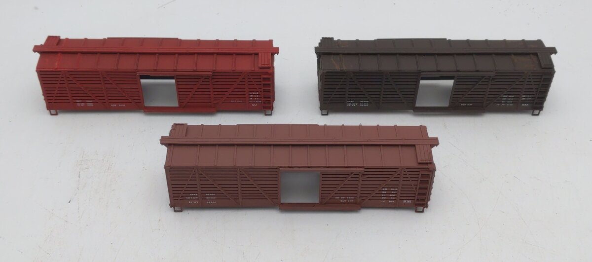 Train Miniature 8713 HO Stock Car Kit - 3 Car Set EX/Box
