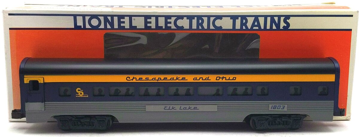 Lionel 6-19147 O Gauge Chesapeake & Ohio Aluminum "Elk Lake" Passenger Car #1803 EX/Box